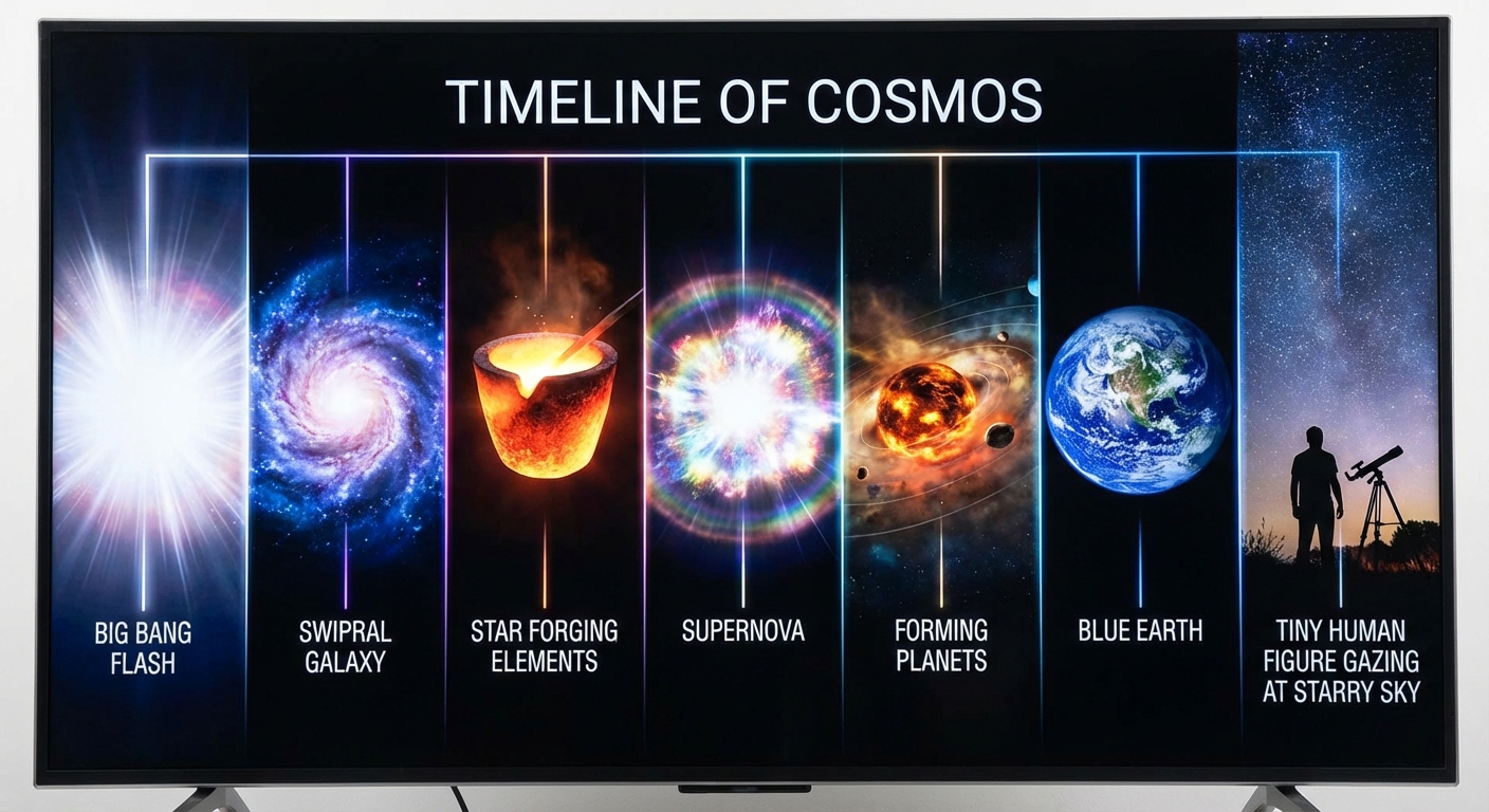 Cosmic Evolution in 10 Milestones: How the Universe Built Everything from Hydrogen to Habitable Worlds